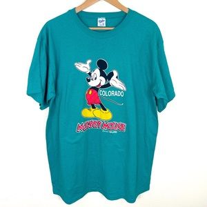 90s  Mickey Mouse big print colorado tee
